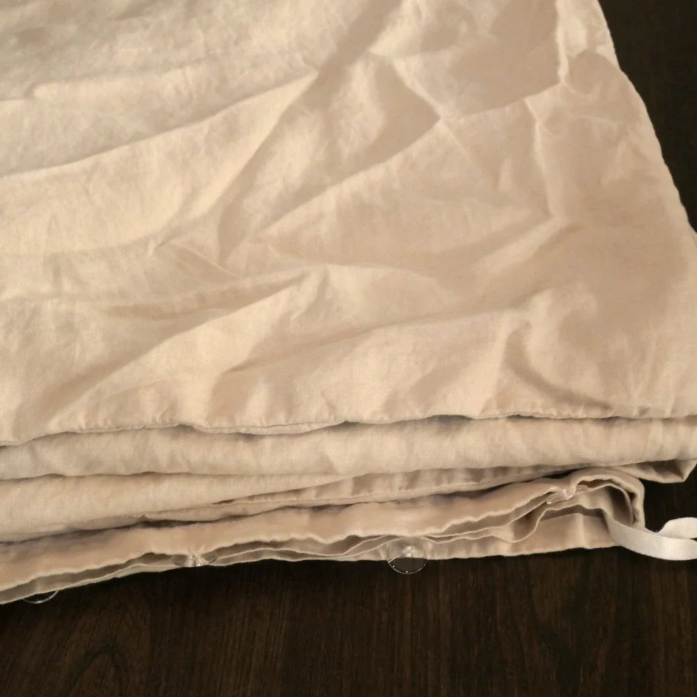 Quince European Linen Duvet Cover ONLY King California King  Sand Beige Tan
